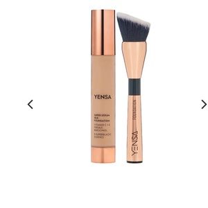 Yensa super serum silk foundation. Has vitamin C & E, ferulic bakuchiol. 30ml
